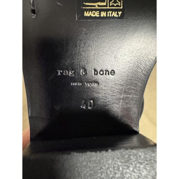 Rag & Bone Boots Womens Size EU 40/41 Black Leather Harness Western Ankle Italy - Picture 9 of 10